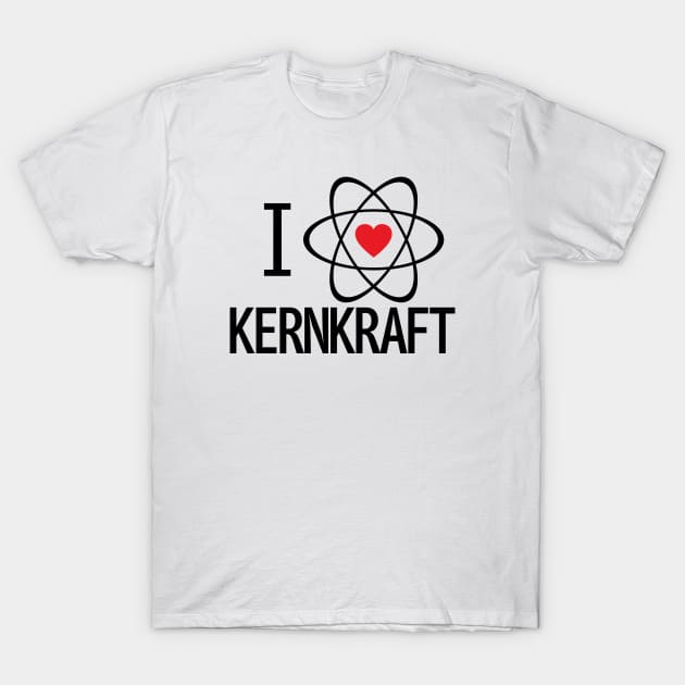 German "I LOVE NUCLEAR POWER" T-Shirt by Decamega